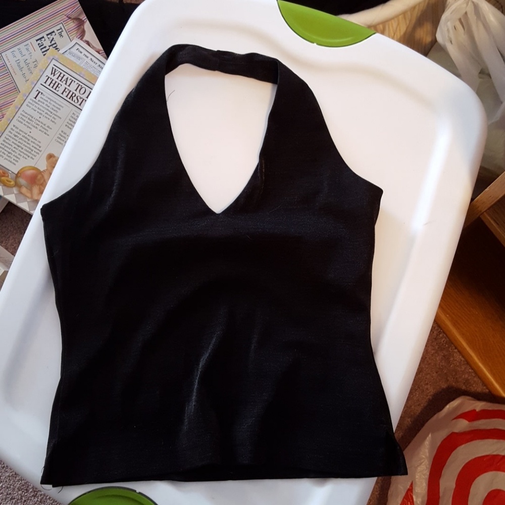 Black halter top